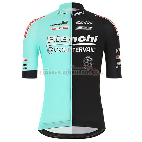 Abbigliamento Ciclismo Bianchi Countervail Manica Corta 2019 Nero Verde
